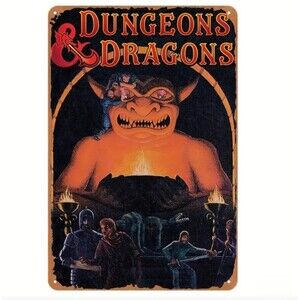 Dungeons & Dragons metal poster‎ wall decor sign D&D
